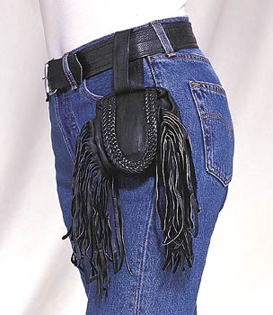 Folding Pouch w/ Fringes & Braid