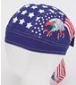 AC232<br>Cotton Skull Cap W/ Eagle, Stars & Str...