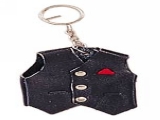 Black Biker Vest Keychain