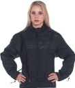 DLJ268<br>Ladies textile & leather racer jacket