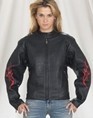 DLJ255-01<br>Ladies Naked Cowhide Motorcycle jacket