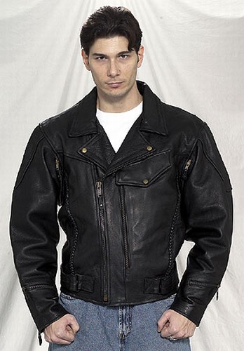 DMJ708-SS<br>Mens Naked Cowhide pistol pete jacket 