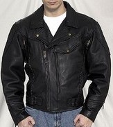 DMJ708-SS<br>Mens Naked Cowhide pistol pete jacket 