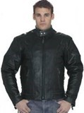 DMJ711-SS<br>Mens Cowhide Racer Jacket