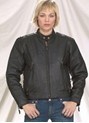 DLJ737-01<br>Ladies Naked Cowhide Racer Vented jacket