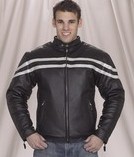 DMJ779-Silver<br>Mens racer jacket  