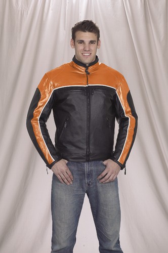 DMJ780-ORANGE<br>Mens racer jacket