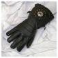 All leather glove with concho and lining