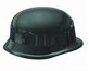 HC102-01<br>Black Chrome German shiny novelty helmet, Y-strap, Q-release