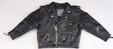 KD342<br>Kids plain motorcycle jacket cowhide l...