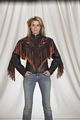 DLJ259<br>Ladies Jacket with flame and fringe