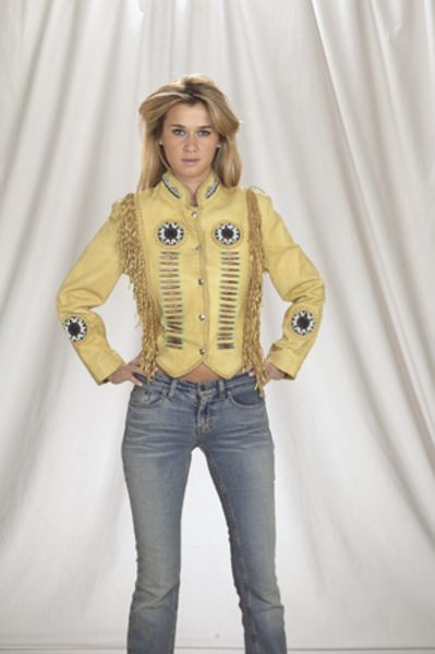 DLJ261<br>Ladies jacket with beads, bone, braid 