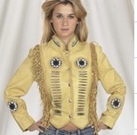 DLJ261<br>Ladies jacket with beads, bone, braid 