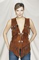 LV450<br>Ladies western vest with fringe and beads