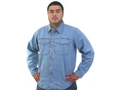 DMJ777-Denim<br>Mens denim shirt with snaps