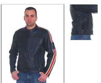 DMJ792-01<br>Men’s  Cowhide Racer Jackets 