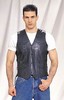 MV1303<br>Plain Leather Vest w/ Side Laces (Lig...