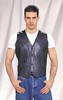 MV302-04<br>Plain Leather Vest (Medium Weight)