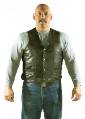 MV302-Brown<br>Plain Brown Leather Vest (Heavy Weight)