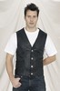 MV317-01<br>Deluxe Leather Vest w/ Side Laces - Buffalo Nickel Snaps (Naked Leather)