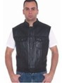 MV320<br>Mens leather vest, 2 front pockets