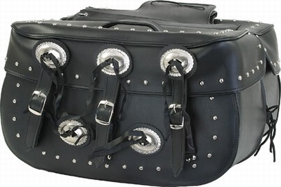 DSD4000-PV<br>PVC SADDLEBAG WITH STUDS