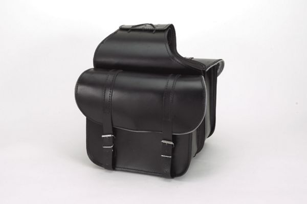 PVC-Throwover saddle bag with light reflector 