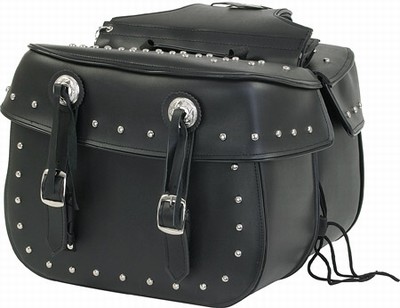 DSD4031-PV<br>PVC SADDLEBAG WITH STUDS