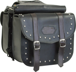 SD4053-PV<br>PVC SADDLEBAG WITH STUDS & BROWN S...