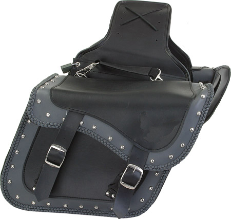 SD4059-PV<br>PVC SADDLEBAG WITH STUDS