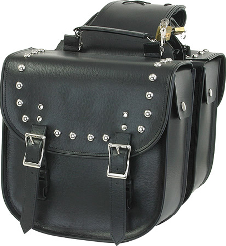 SD4070-PV<br>PVC SADDLEBAG WITH STUDS & EAGLE