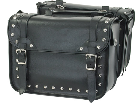 SD4076-PV<br>PVC SADDLEBAG WITH STUDS