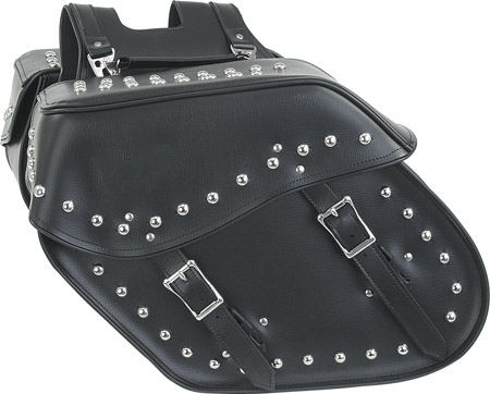 SD4081-PV<br>Slanted PVC Saddlebag w/ Studs