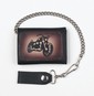 Biker Trifold Chain Wallet W/ Motorcycle