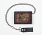 Biker Trifold Chain Wallet w/ Live to Ride & Eagle