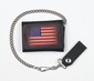 Biker Trifold Chain Wallet W/ USA Flag