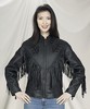 DLJ278-09<br>Ladies black rose Inlay jacket