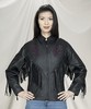 DLJ281-01<br>Ladies Naked Cowhide Purple Rose Inlay Jacket