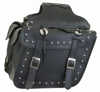 PVC SADDLEBAG WITH STUDS-LIFE TIME WARRANTY