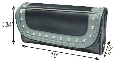 TB3030<br>PVC-Toolbag, gray braids, studs, water proof, PVC