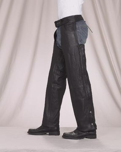 Men's and Women's Leather Motorcycle Chaps